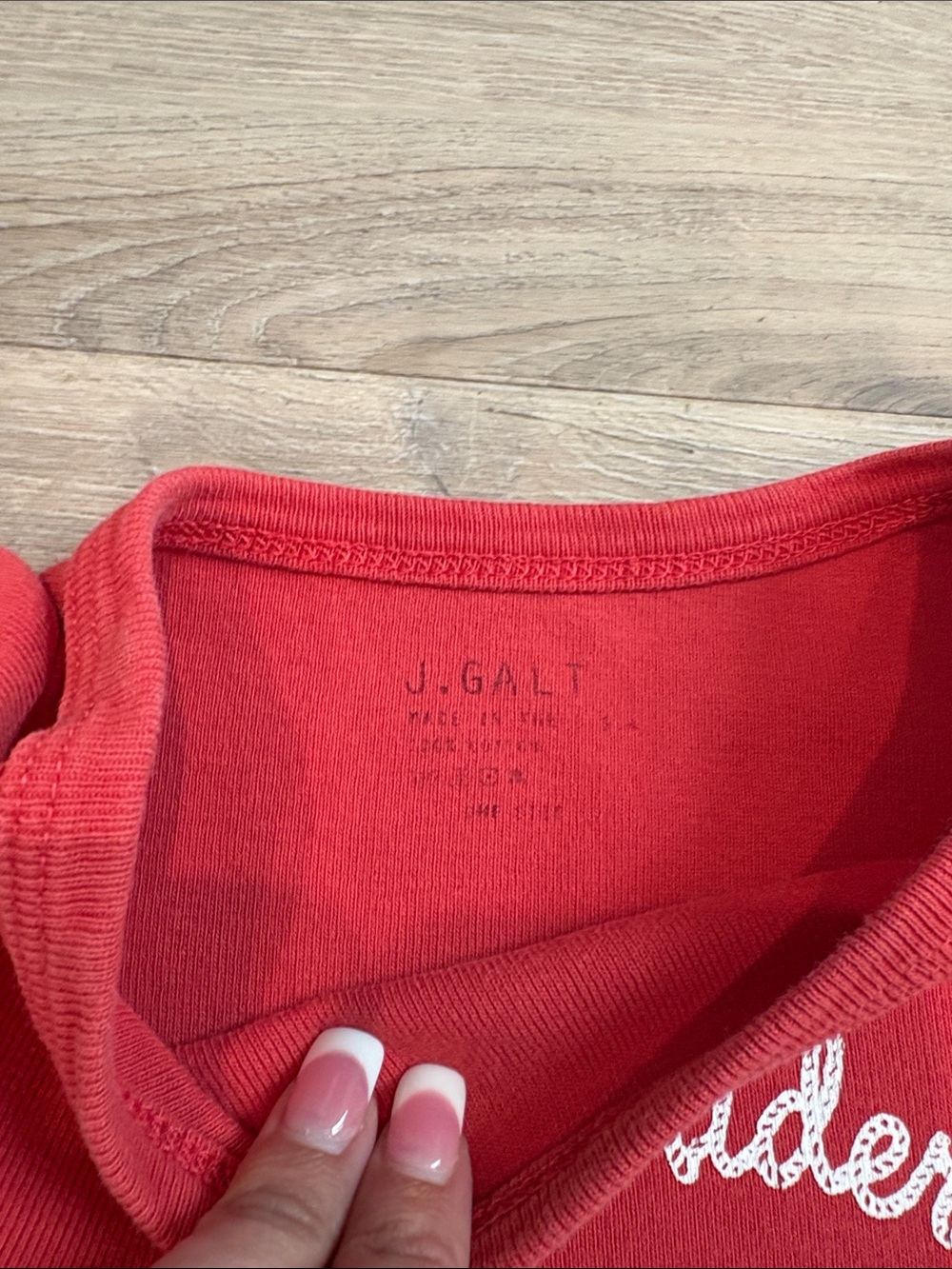 Brandy Melville Red 'Rough Rider' Graphic Crop Tee - Picture 2 of 2